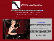 Tablet Screenshot of dragonladiesltd.com